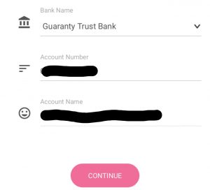 Racksterly Sign Up - Country and Bank Account