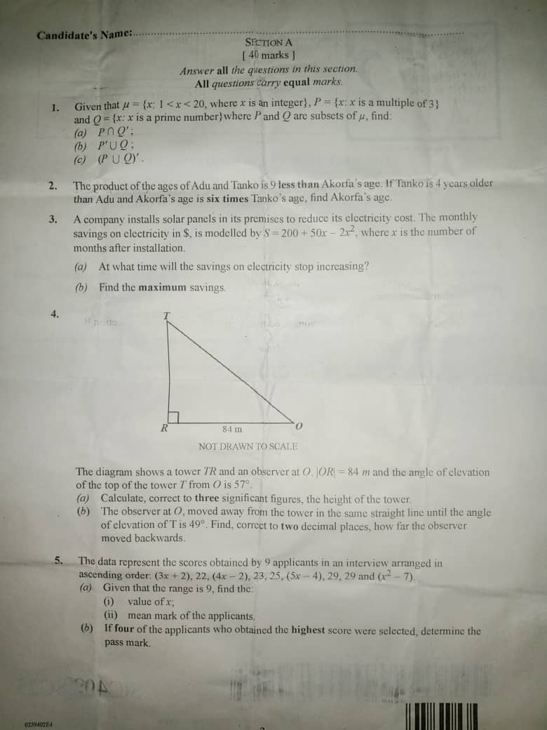 MATHEMATICS-WAEC-2025