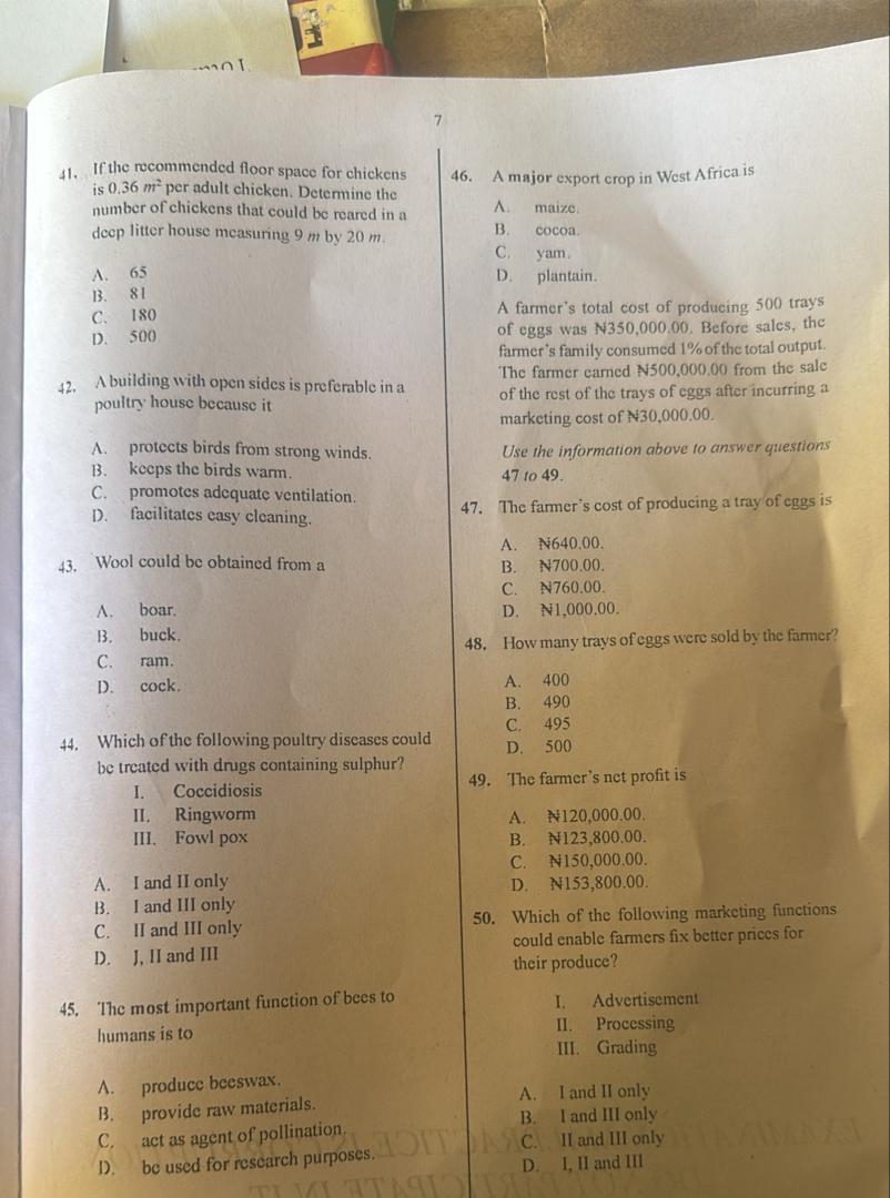 AGRIC-SCIENCE-WAEC-2025