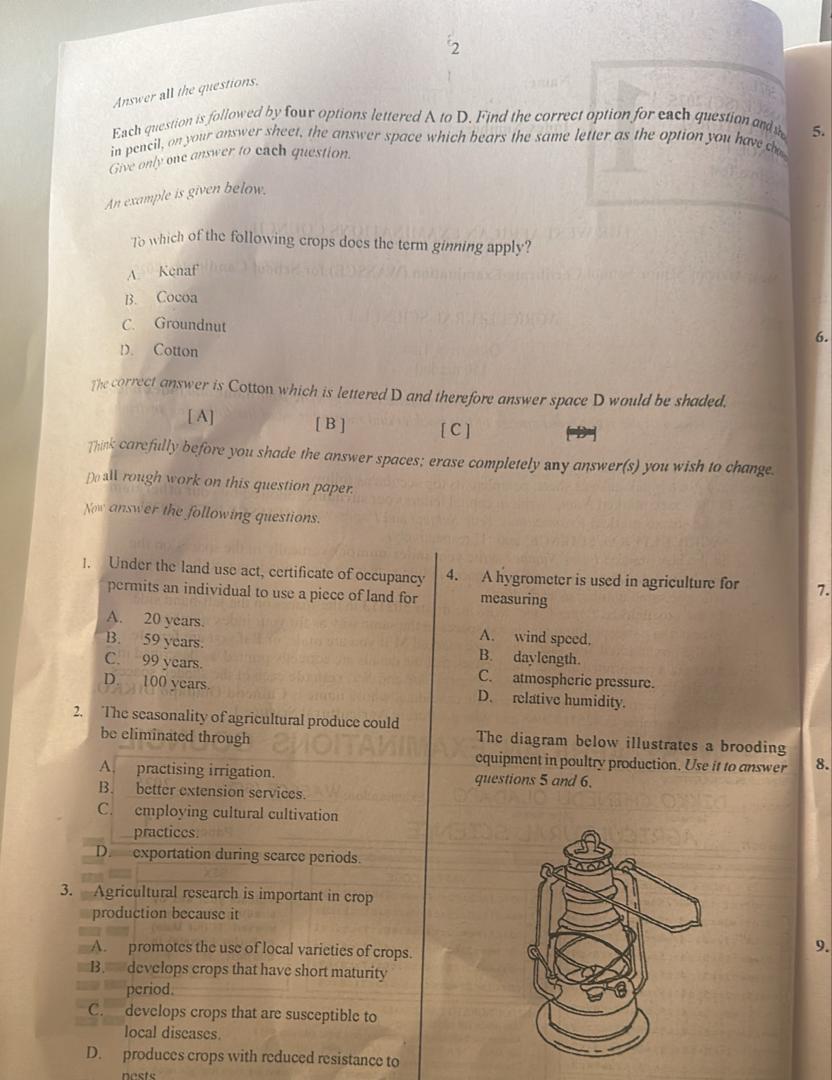 AGRIC-SCIENCE-WAEC-2025