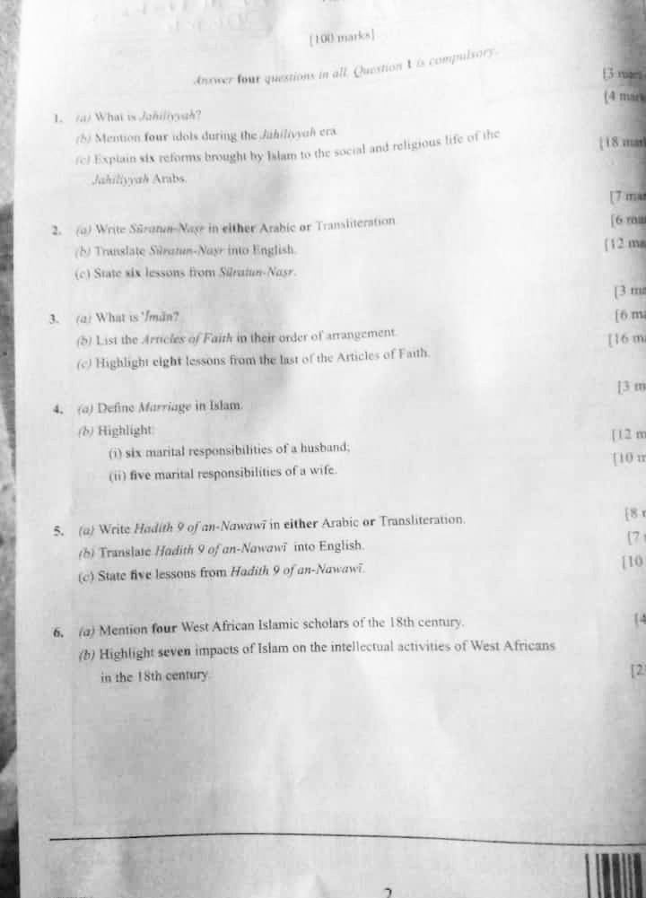 IRS WAEC ESSAY QUESTIONS 2025