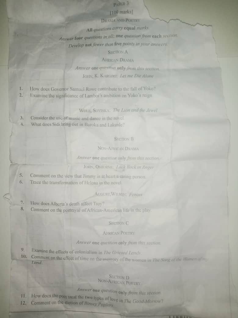 LITERATURE-IN-ENGLISH-DRAMA-POETRY-WAEC-2025