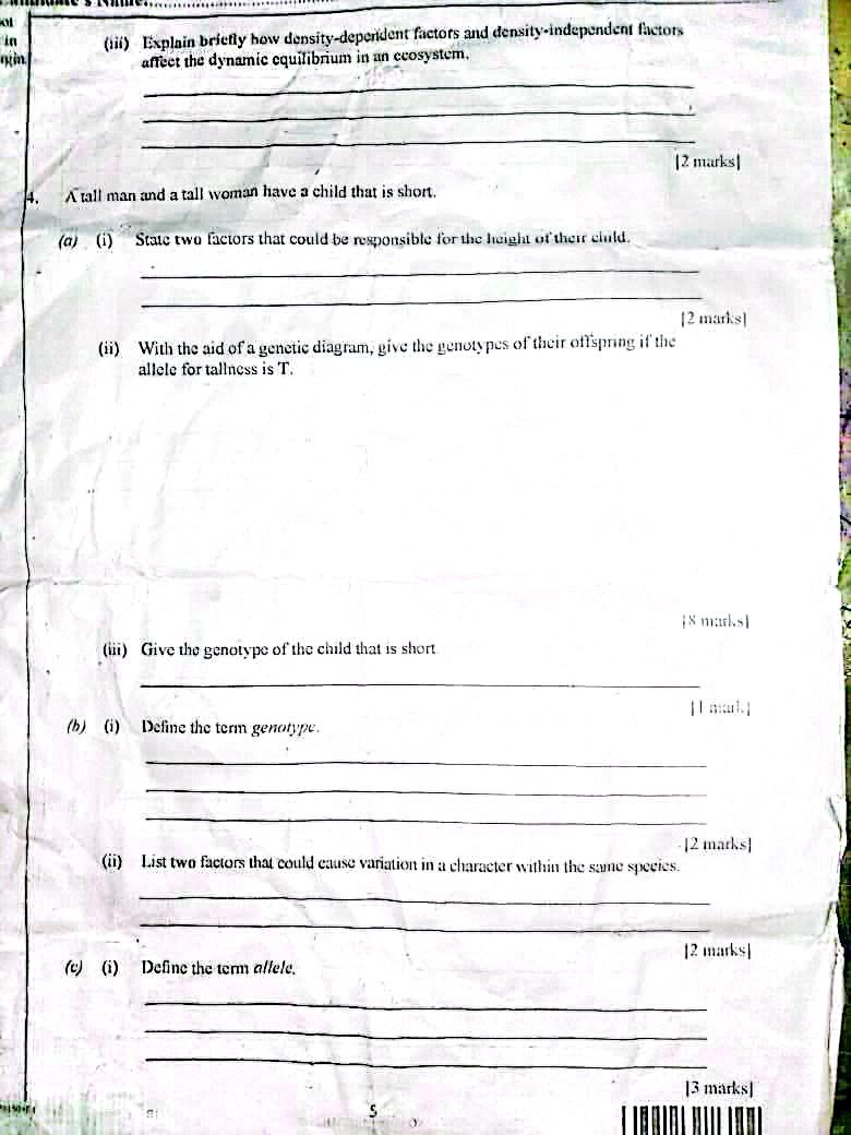 BIOLOGY WAEC 2025