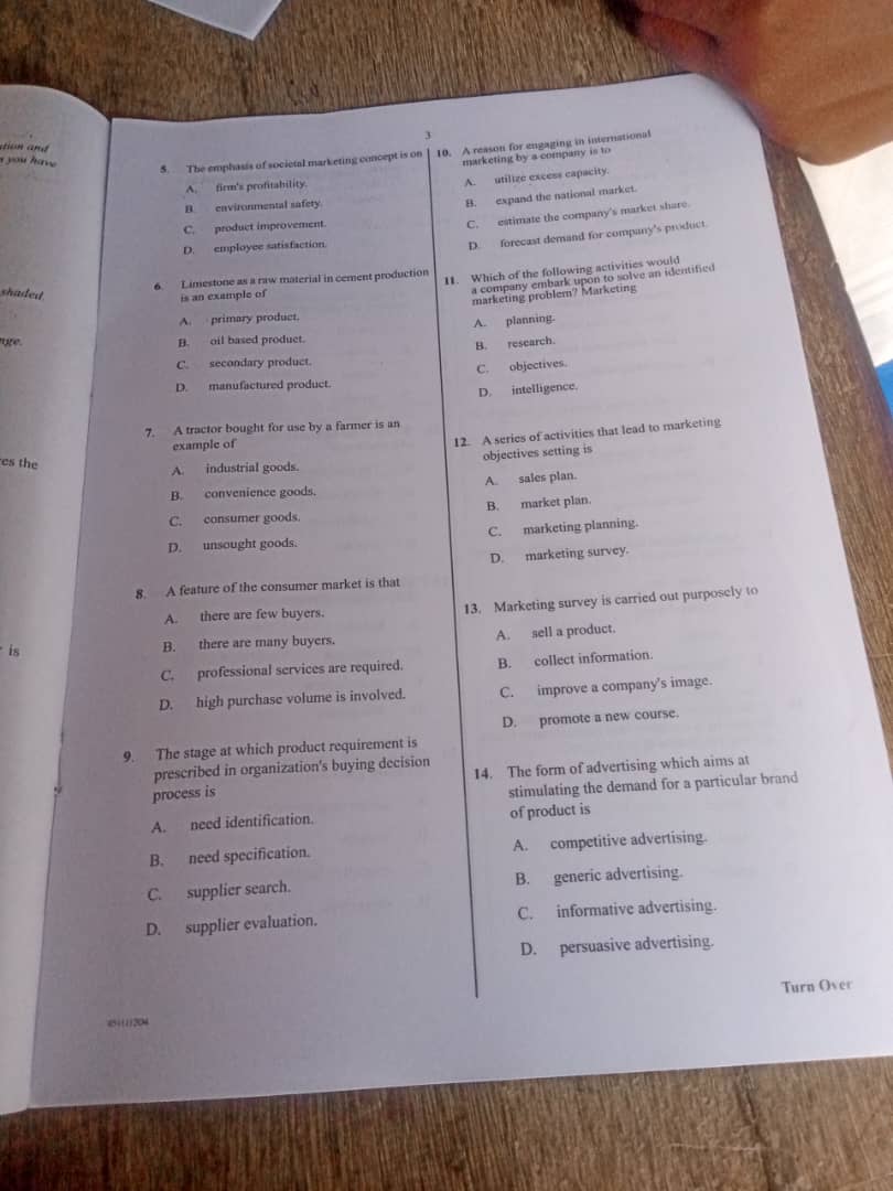 MARKETING-WAEC-2025