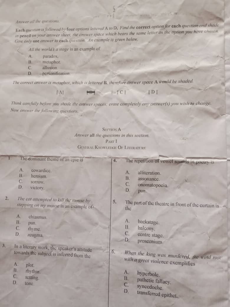 LITERATURE-PROSE-OBJ-WAEC-2025