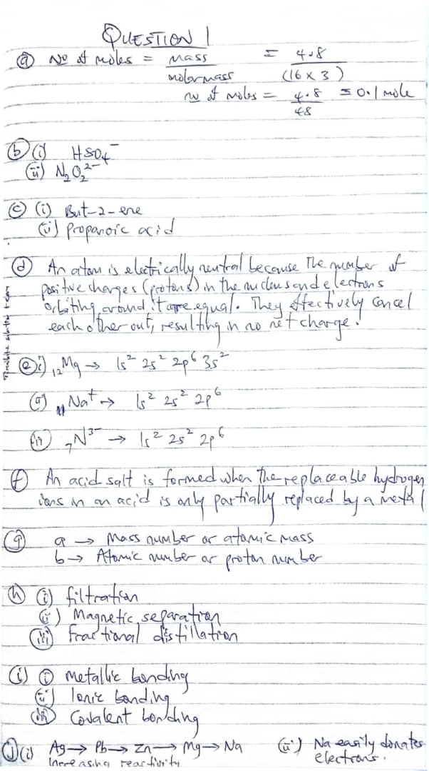 CHEMISTRY WAEC QUESTIONS 2025