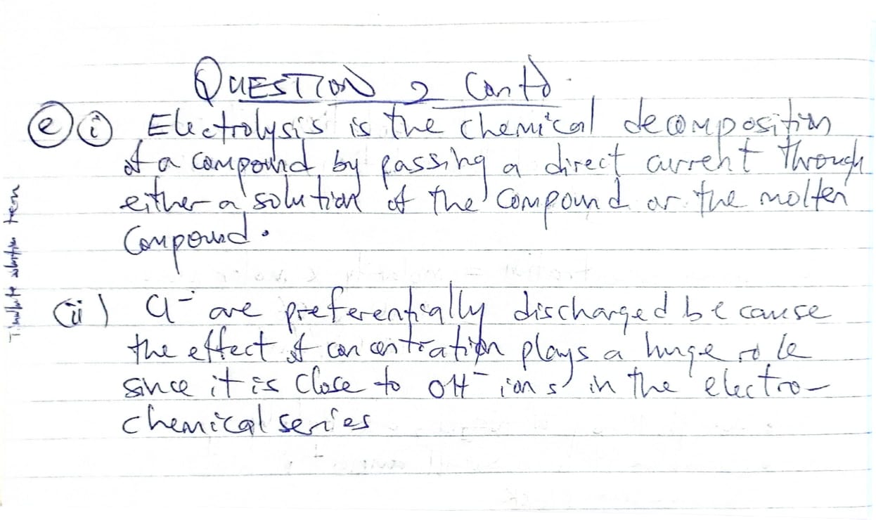 CHEMISTRY WAEC QUESTIONS 2025