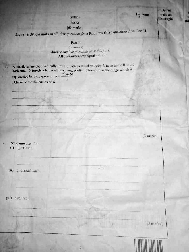 PHYSICS-WAEC-2025