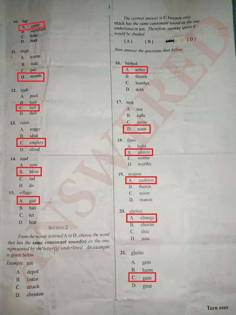 ENGLISH ORAL WAEC 2025