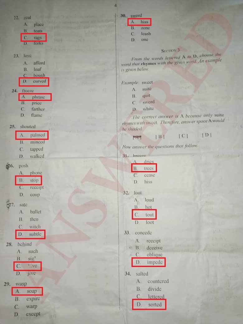 ENGLISH ORAL WAEC 2025